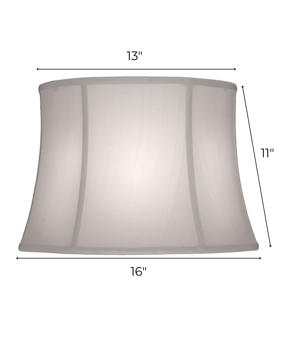13x16x11 Off White Silk Shantung Modified Bell Softback Lampshade