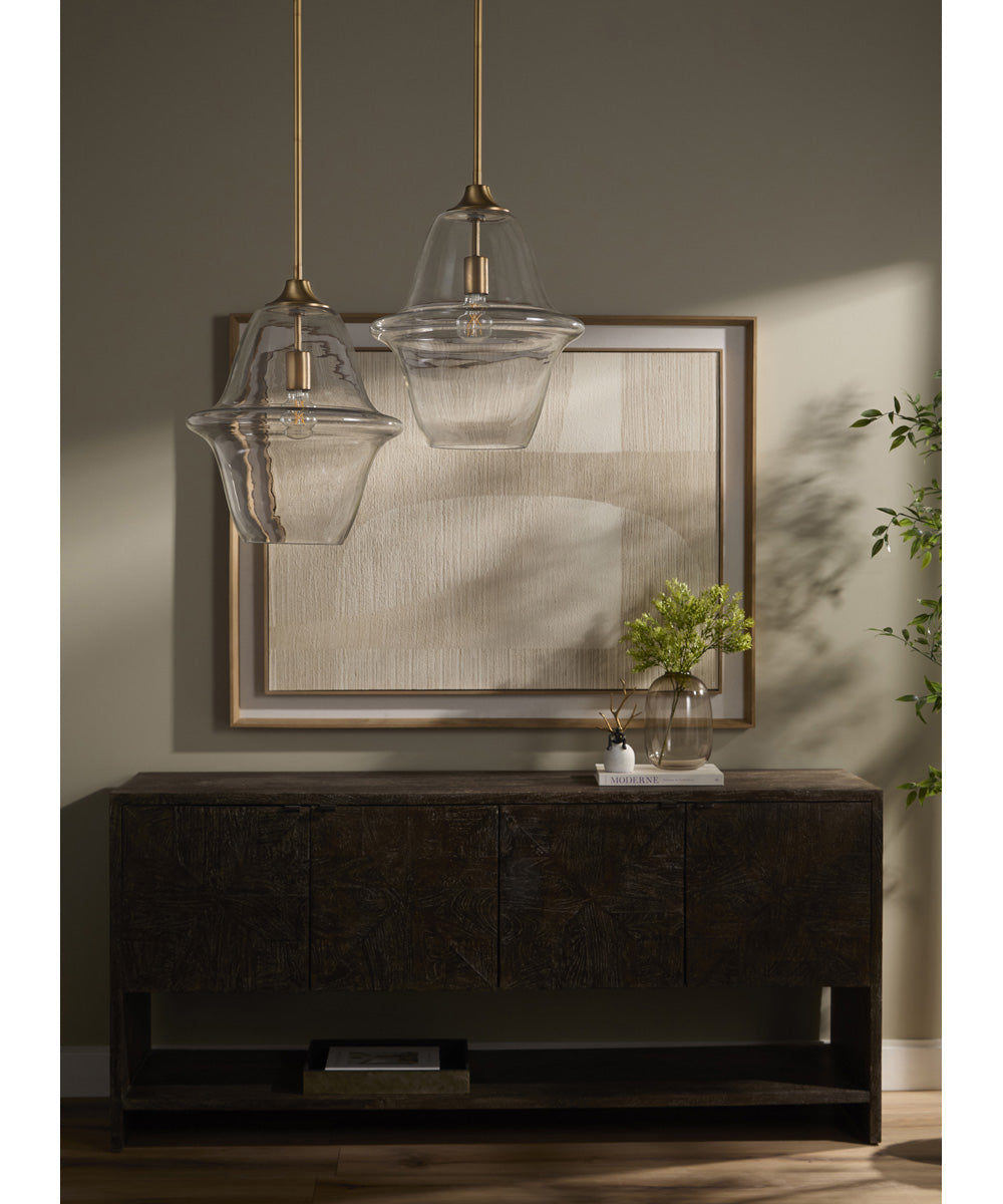 Stewart Pendant Brushed Brass