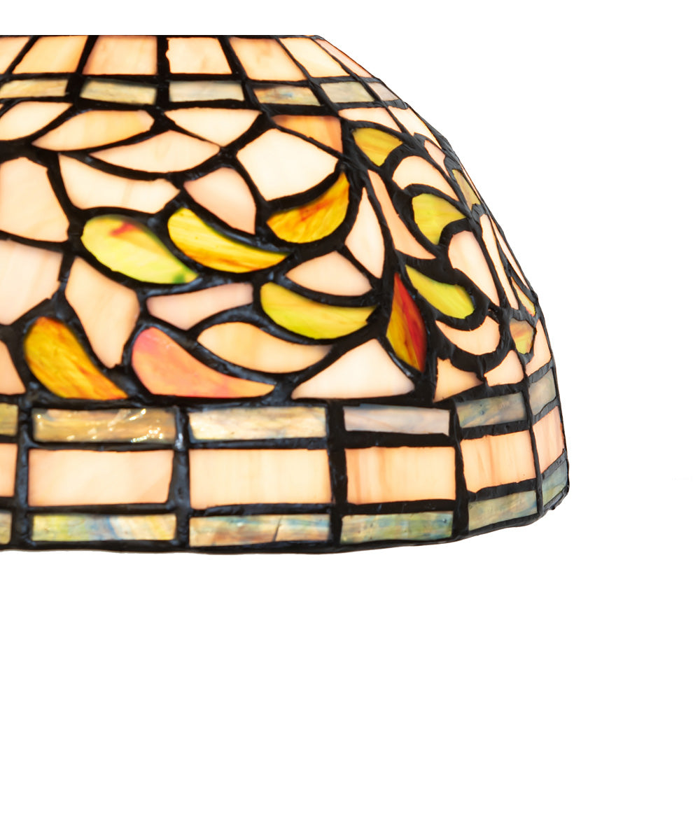 8" Wide Tiffany Turning Leaf Flushmount