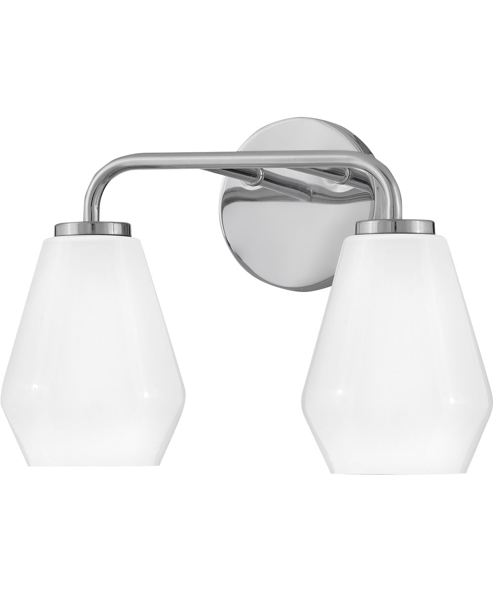 Gio 2-Light Small Two Light Vanity in Chrome