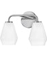 Gio 2-Light Small Two Light Vanity in Chrome