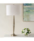 Modern Table Lamp with Crystal in Antique Brass