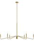 Pilar Extra Large 6-Light Chandelier Brushed Gold