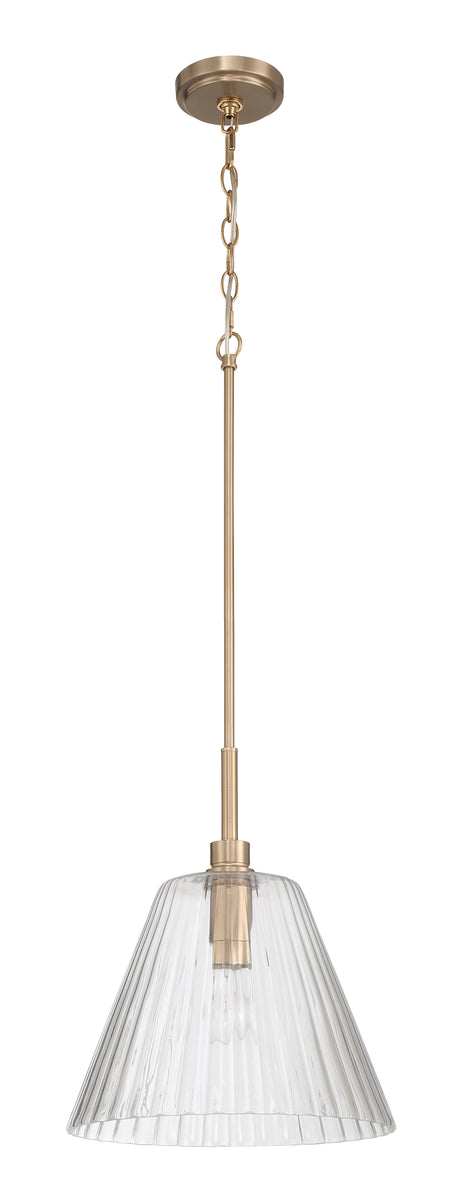 Pleated 1-Light Lighting Premium Bronze