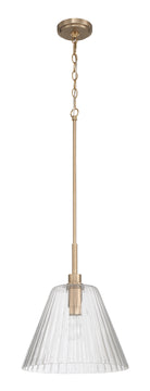 Pleated 1-Light Lighting Premium Bronze