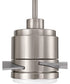 McCoy 60" 4-blade ceiling fan with 2-wire HW wall control 1-Light Fan Brushed Polished Nickel
