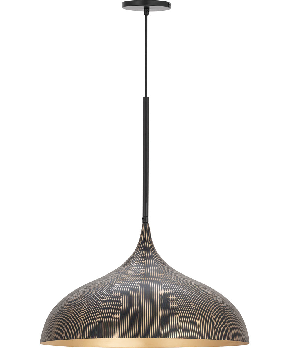 Fleur Large 1-Light Pendant Black / Gold