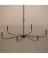 Ilia 6-Light Extra Large Chandelier Matte Black