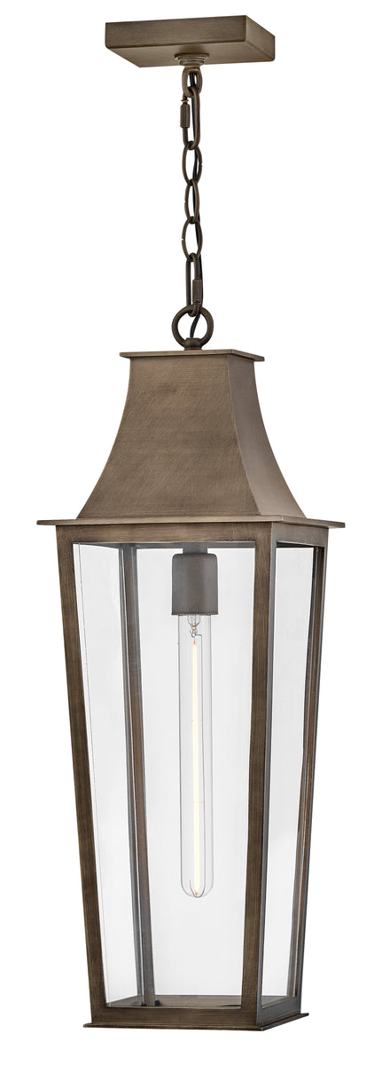 Georgetown Coastal Elements  1-Light Large Hanging Lantern in Burnished Bronze