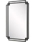 22x34" Wall Mirror in Matte Black