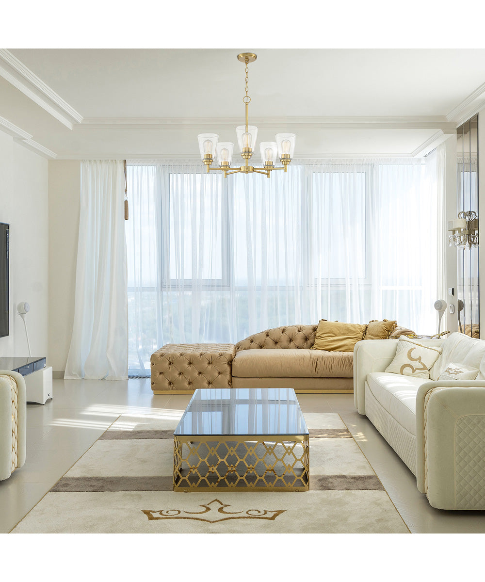 Westin 5 Light Chandelier Brushed Gold