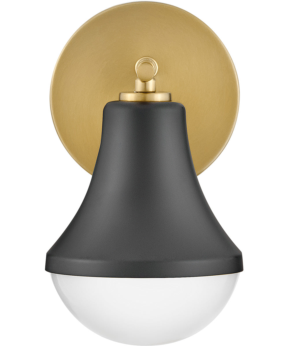 Haddie 1-Light Small Single Light Vanity in Black