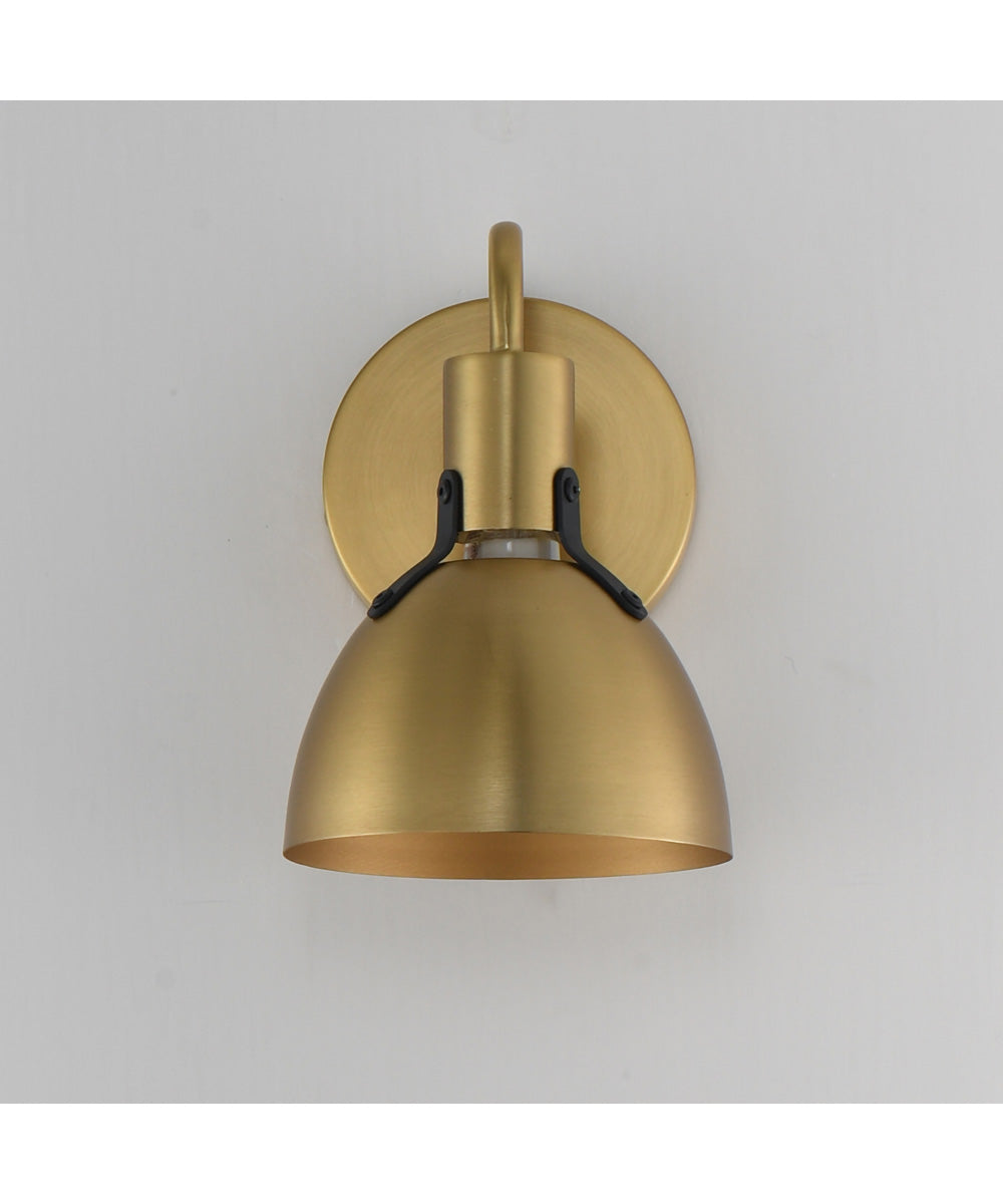 Dusk 1-Light Wall Sconce Satin Brass
