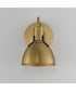 Dusk 1-Light Wall Sconce Satin Brass