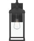 Cantley Large Outdoor Wall Lantern with Clear Glass Panels Matte Black