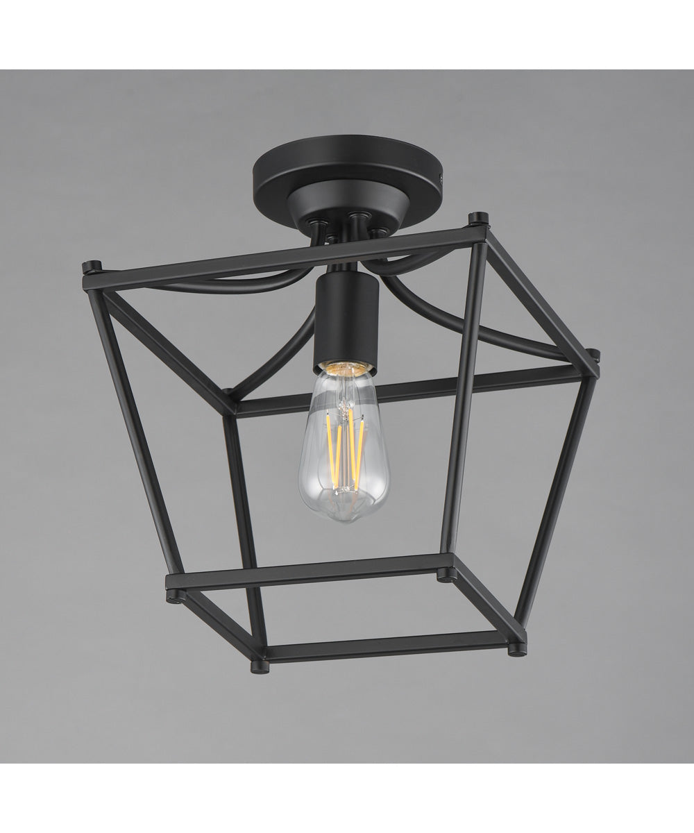 Clifton Single Pendant / Semi-Flush Black