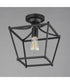 Clifton Single Pendant / Semi-Flush Black
