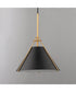 Lucas Single Pendant Black / Natural Aged Brass