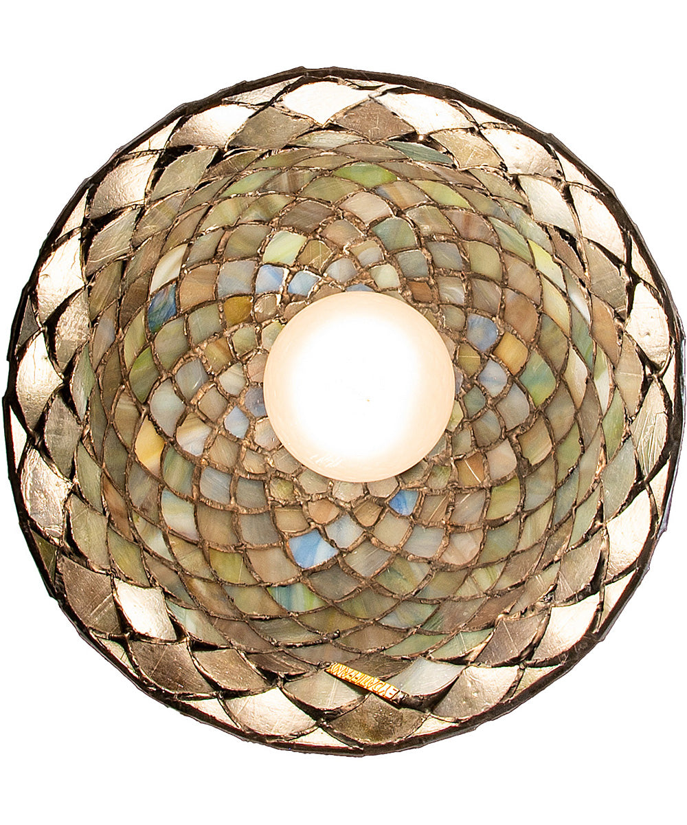 8" Wide Tiffany Fishscale Flushmount