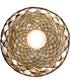 8" Wide Tiffany Fishscale Flushmount