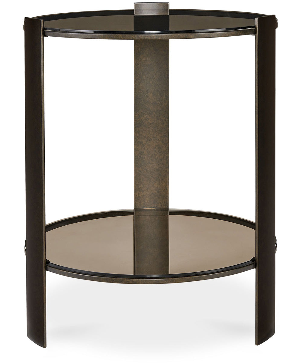 Hanson Bronze & Dark Glass Side Table