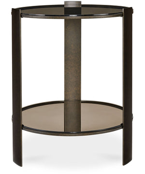 Hanson Bronze & Dark Glass Side Table