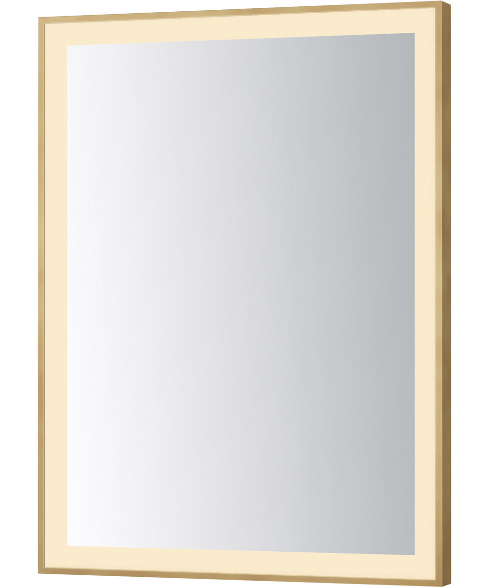 Framed 24x32 LED Mirror - 3CCT Gold