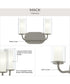 Mack 2-Light Vanity Light with Layered Glass Shades Brushed Nickel