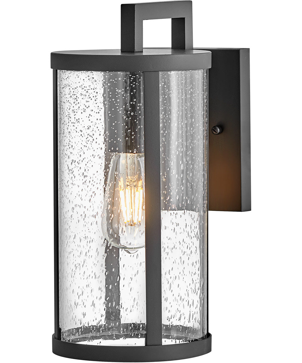 Alfie 1-Light Small Wall Mount Lantern in Black