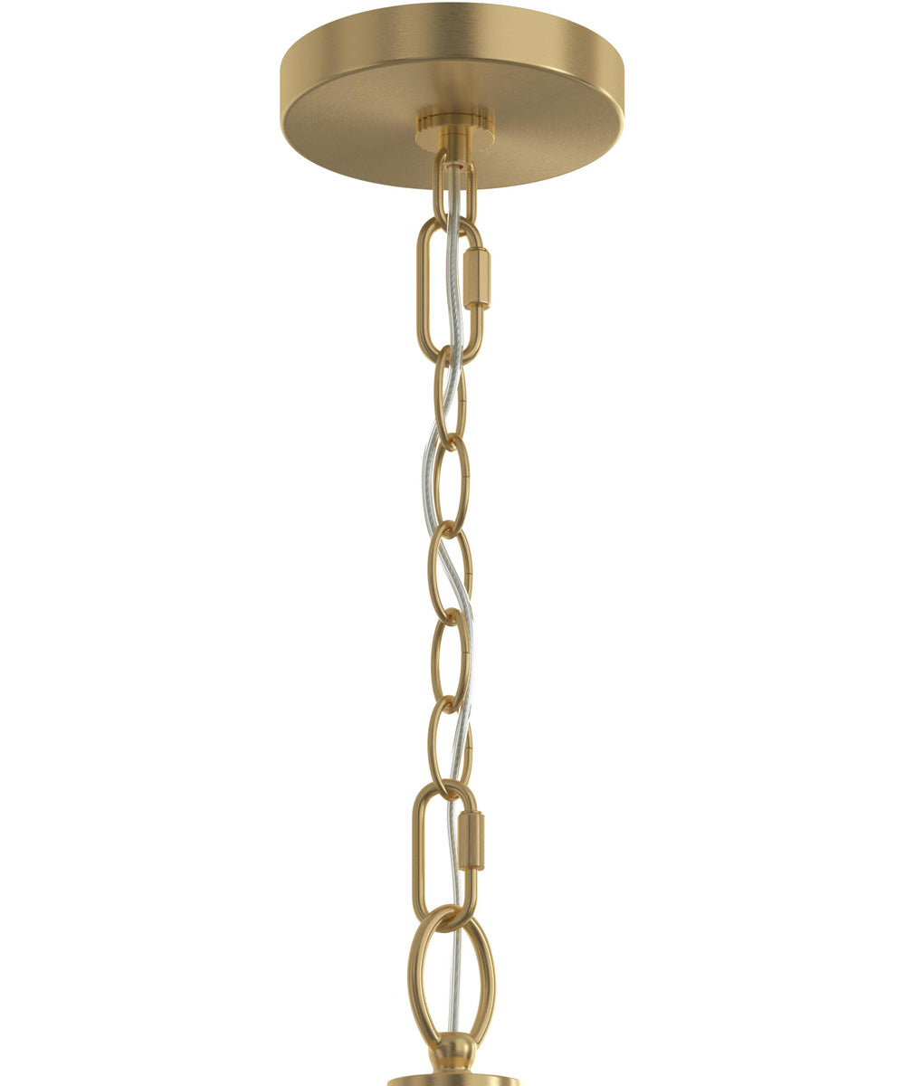 Jheni 3-Light Foyer Pendant with Clear Glass Shades Brushed Gold