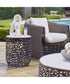 Sabena White Marble Outdoor Side Table