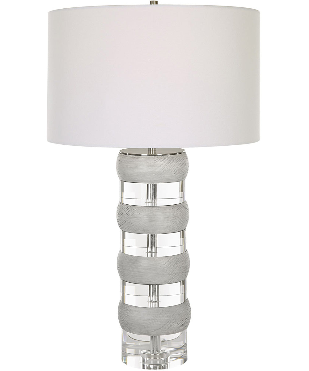 Band Together Crystal & Wood Table Lamp