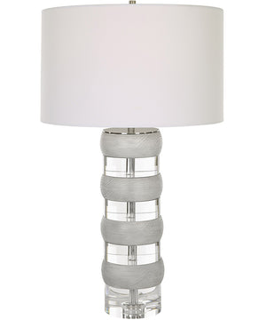 Band Together Crystal & Wood Table Lamp