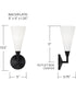 Gatsby 1-Light Sconce Matte Black