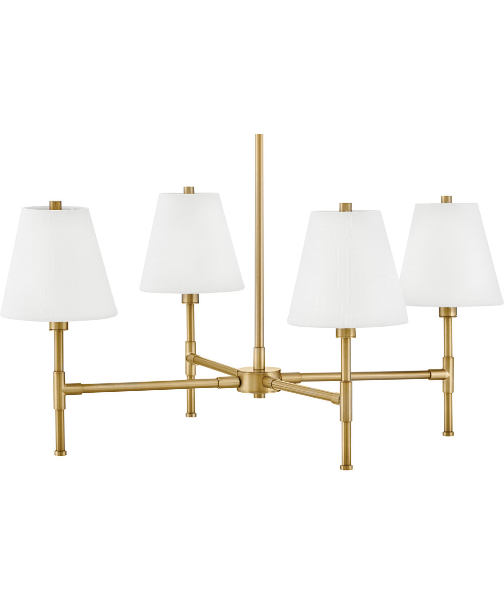 Beale 4-Light Medium Single Tier in Lacquered Brass