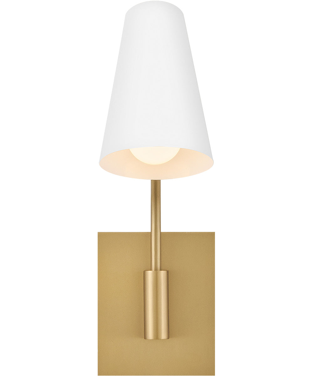 Bray 1-Light Medium Swing Arm Single Light Sconce in Lacquered Brass