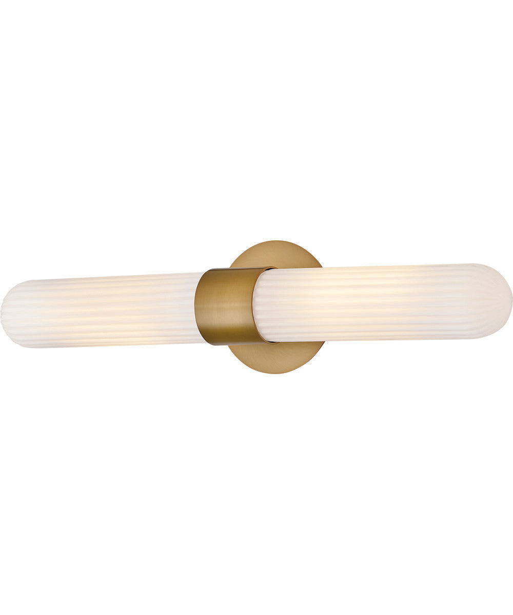 Nina 2-Light Large Two Light Sconce in Lacquered Brass