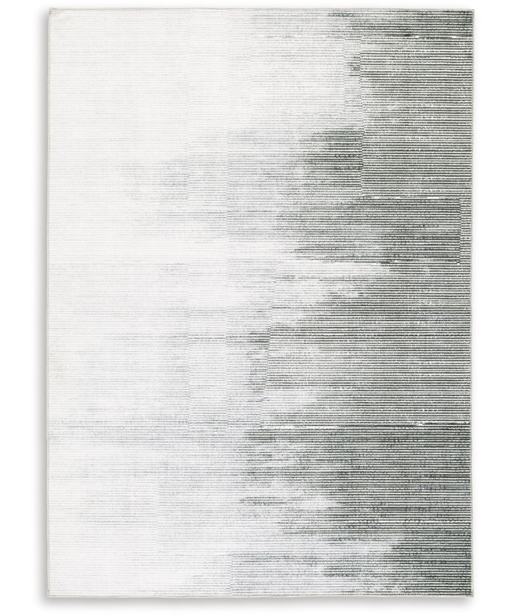 Milset Washable Medium Rug Black/White/Gray