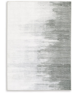 Milset Washable Medium Rug Black/White/Gray