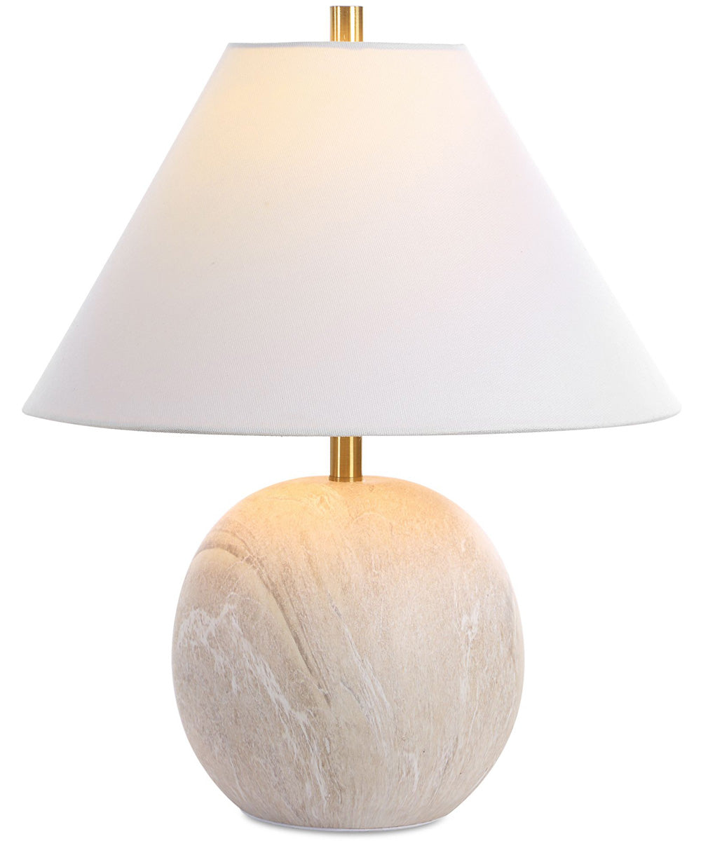Table Lamp Ceramic with Watermarbling and Soft Gold Accents