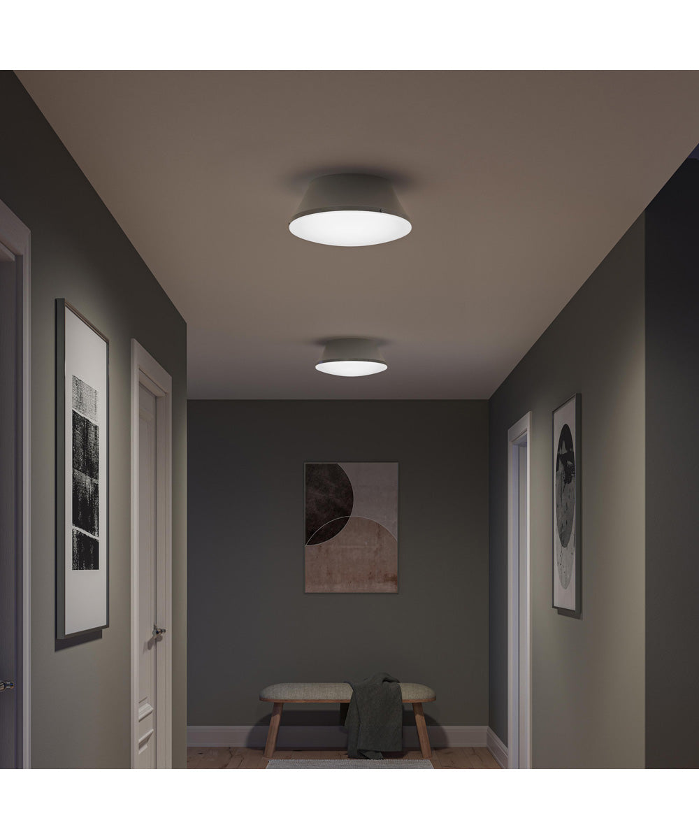 Avra Large 3-Light Flush Mount with Etched White Glass Shade Brushed Nickel