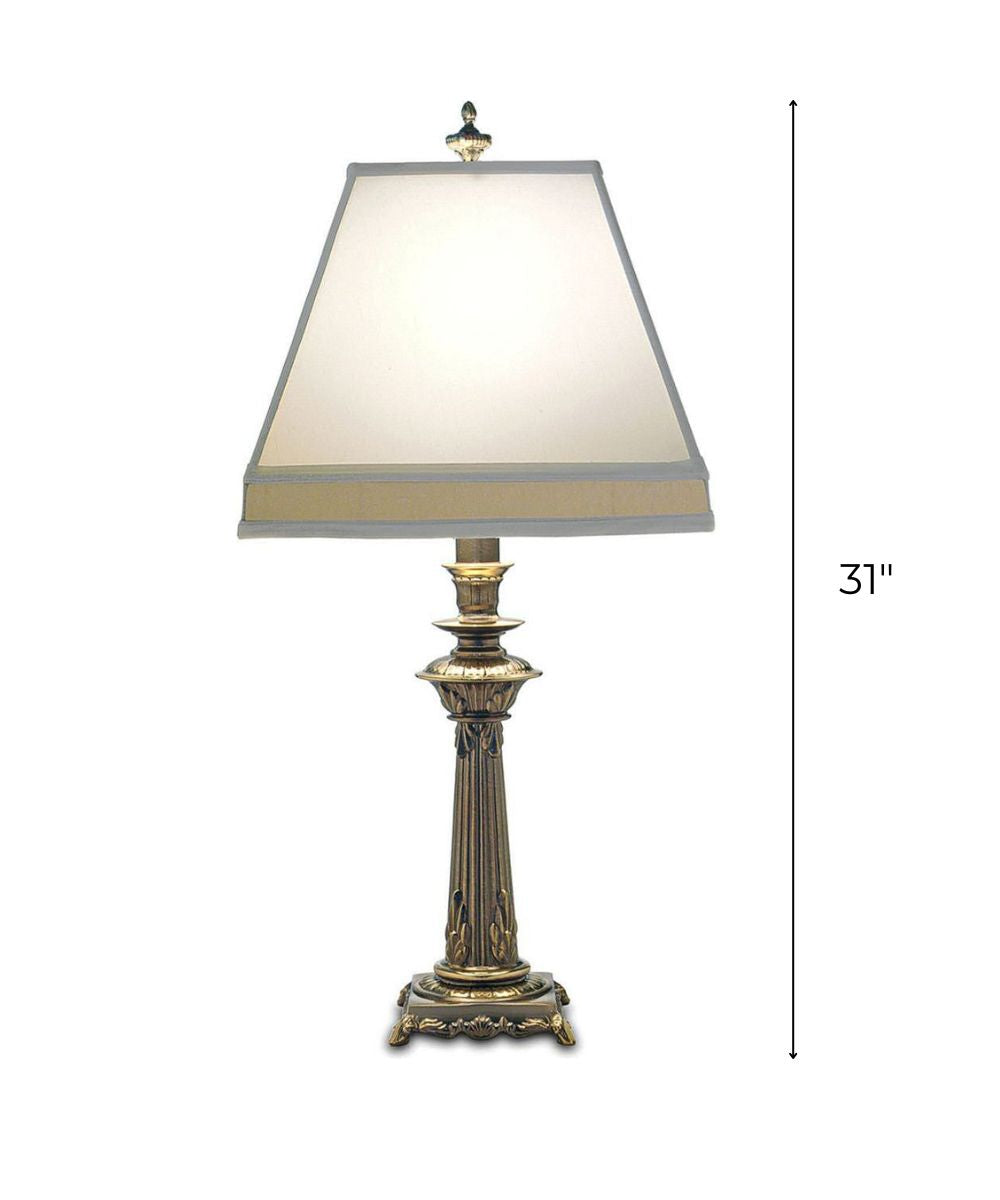31"H 3-Way Table Lamp Roman Bronze