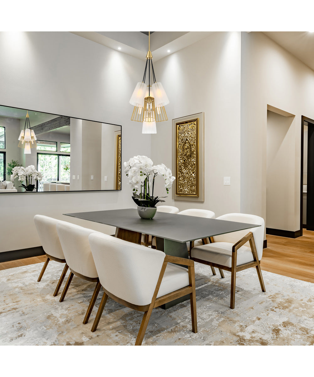 Liana 7 Light Chandelier Brushed Gold