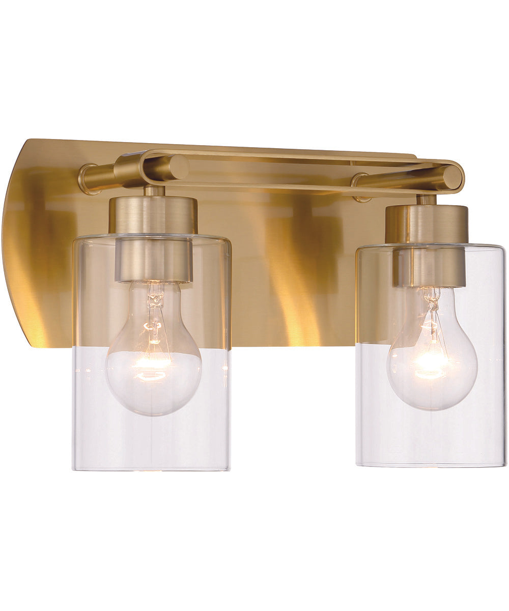 Hendrix 2-Light Lighting Satin Brass