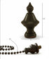 Beaded Knob Ceiling Fan Pull, 1.5"h with 12" Oiled Bronze Chain