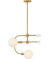 Maude 2-Light Medium Single Tier in Lacquered Brass