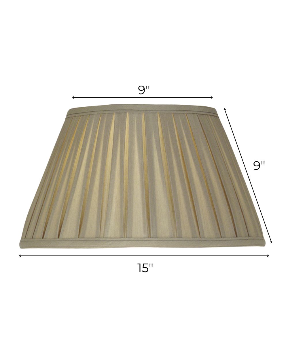 9x15x9 Croissant Box Pleat Silksheen Empire Softback Lampshade
