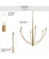 Jheni 6-Light Large Chandelier Brushed Gold