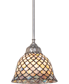 8" Wide Tiffany Fishscale Mini Pendant