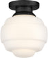 Penny 1-Light Extra Small Flush Mount in Black